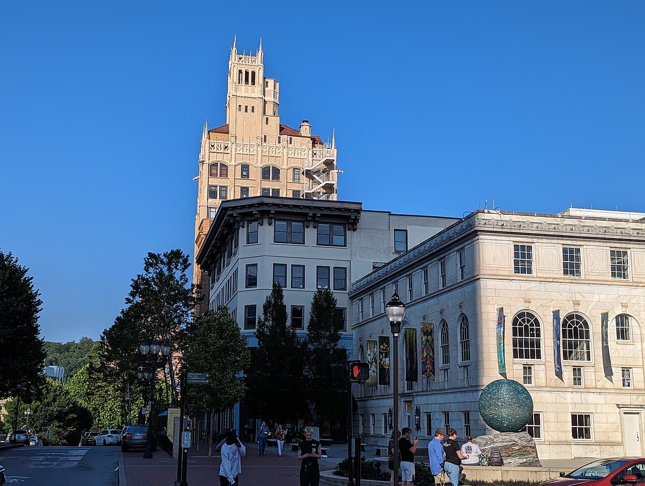 Pack Square and the Jackson Building in downtown Asheville, NC